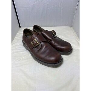 GH Bass SM10 Vintage Monk Brown Leather Dress Shoe With Buckle Men's 9.5M